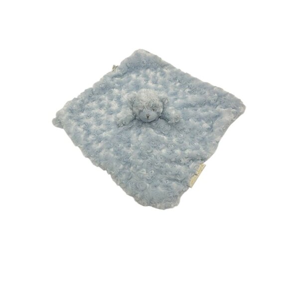 Blankets And & Beyond Blue Bear Plush‎ Minky Rosette Lovey Soother Security - Picture 2 of 7